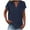 Navy #50, variant on WULMLEO Linen Tops for Women Cotton Shirts Womens Short Sleeve Trendy Summer Casual Basic Tees V Neck Shirt Layering Fitted Tshirt Navy S
