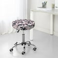 thumbnail image 7 of Goofa Lilies Flowers Printed Stool Covers Round, Waterproof Round Bar Stool Covers Anti-Slip Round Bar Stool Seat Cover with Elastic Bands Durable -14 inch, 7 of 7