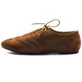 thumbnail image 2 of Ollio Women's Shoes Faux Suede Classic Wingtips Lace Up Dress Low Flats Heels Oxfords F115, 2 of 6