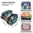 thumbnail image 3 of Christmas Double Layered Insulated Lunch Bag with Two Compartments, Large Capacity, Refrigeration Capability, and Hand Carry Design - 7.1x11.4x16.1 Inches, 3 of 6