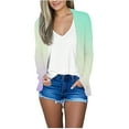 thumbnail image 2 of IMENGL Summer cardigans lightweight long sleeve open front, Green 2XL, Size M-2XL, 2 of 5