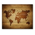 thumbnail image 3 of Designart 'Ancient World Map VI' Vintage Print on Natural Pine Wood, 3 of 5
