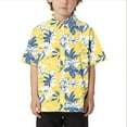 thumbnail image 1 of Rovga Hauts Garçon 5-6 Ans Col Rond Enfants Plage Loisirs Ample Tendance Col Bouton Chemise Fleur Manches Courtes Dessin Animé Floral Graphique Tendance Combinaison de Jeu, 1 of 3