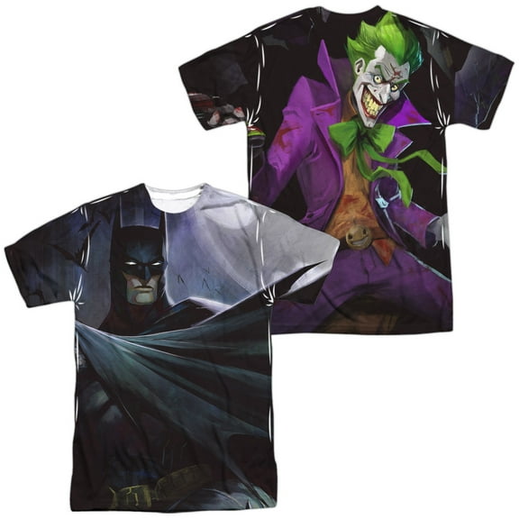 Infinite Crisis Batman Vs Joker Unisex Adult Sublimated Costume T Shirt (Front/Back), Small Multicolor