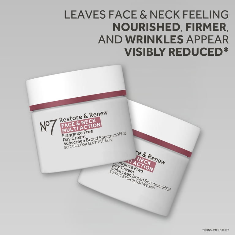 NO7 Restore and Renew Face and Neck Day Cream SPF 30 Fragrance