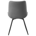 thumbnail image 5 of Pemberly Row Faux Leather Swivel Dining Chairs Gray and Gunmetal (Set of 2), 5 of 13