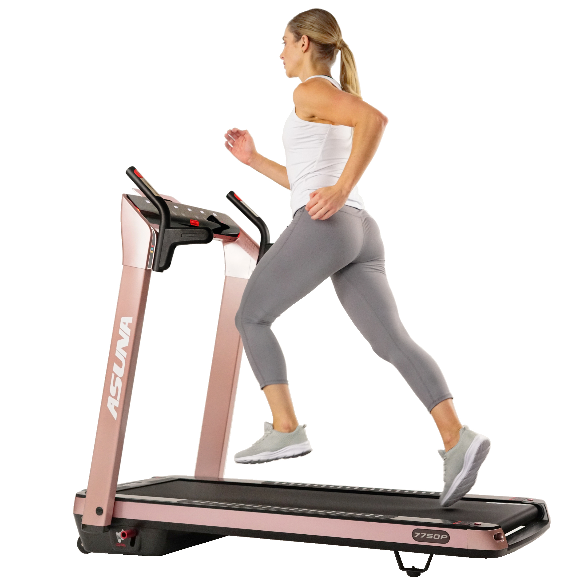 ASUNA SpaceFlex Motorized Treadmill with Auto Incline, Wide Folding Belt - 7750Pink - image 7 of 9