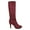 BURGUNDY, variant on Dream Pairs Women Suede Zip High Platform Heel Ladies Knee High Calf Leg Boots Sarah Red Size 7