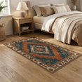 thumbnail image 2 of ODIKA Large Interlocking Accents Symmetrical Faded Ornamental Design for Dining Room, Under Table, Home Office, Non-Slip Chair-Friendly, 2 of 7