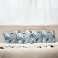 thumbnail image 5 of Ambesonne Winter Blue Throw Pillow Cover Pack of 4, Frosty Flowers Leopard, 4 Pcs-24" x 24", Slate Blue Pale Tan and White, 5 of 5