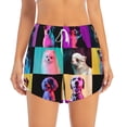 thumbnail image 2 of Logiee funny dogs Print Women 2 in 1 Running Shorts,High Waisted Athletic Shorts,Gym Workout Shorts with Liner Pockets-Small, 2 of 7