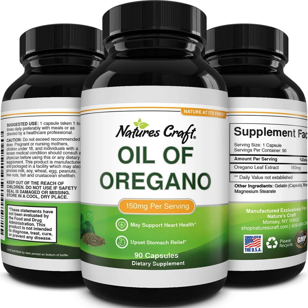 Pure Wild Oregano Oil Capsules Oil of Oregano Capsules for Immune