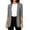 *Gray, variant on Women's 3/4 Sleeve Notch Collar Long Blazer ,Casual Business Jacket Dark Gray,Women's Plus XL