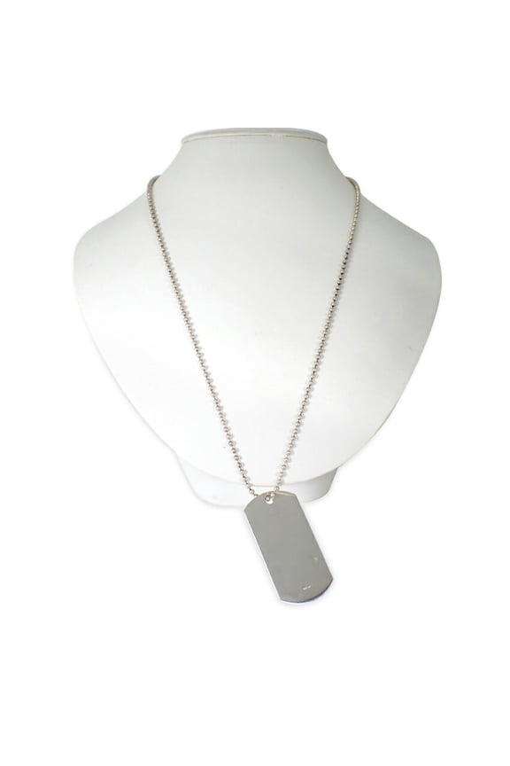 Pre-Owned GUCCI 925 Dog Tag Necklace