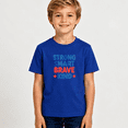 thumbnail image 2 of Boys Graphic T Shirt Strong Smart Brave Kind Short Sleeve Tee Positive Message Style 100% Cotton Soft Kids Tops 4-13Y, 2 of 5