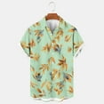 thumbnail image 1 of Sentmoon Mens Tops Summer 2025 Oversized Relaxed Turndown Collar Short Sleeve Summer Clothes for Mens Button up Palm Tree Print Work Blouses for Mens for Cycling & Travel Multicolor M, 1 of 7