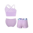thumbnail image 2 of Yruioon Kids Girls 3 Piece Swimsuits Tankini Set Sleeveless Racer Back Tank Top with Bottom Shorts Lavender 12, 2 of 7