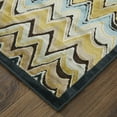 thumbnail image 2 of Feizy Saphir Cabo Modern Chevron, Brown/Gold, 7'6" x 10'6" Area Rug Sheen Fade Resistant Bohemian & Eclectic Houndstooth Design Carpet for Living Dining Bed Room, 2 of 9