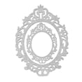 thumbnail image 1 of Glitter Antique Style Wooden Oval Frame Set, Assorted Sizes, 2-Piece, Silver, 1 of 1