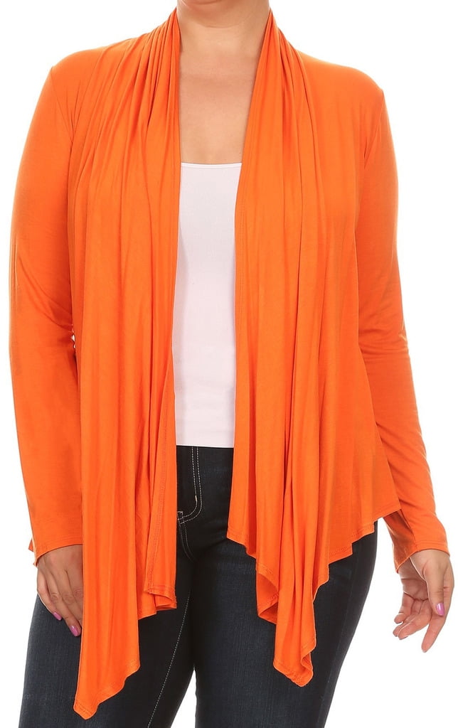 plus size orange cardigan