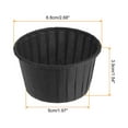 thumbnail image 2 of 100pcs 3.5oz Moldes para Magdalenas de Papel de Tamaño Estándar Envoltorios Antiadherentes Desechables para Bodas Cumpleaños Navidad Postres Negro, 2 of 6