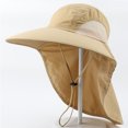 thumbnail image 1 of Yuarrent Sombrero para el sol Sombrero de pesca plegable impermeable Gorra de luz solar ajustable de nylon para exteriores, verde Type1 NO1 Yuarrent OD001393-04, 1 of 6