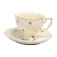 thumbnail image 3 of Juego de taza y platillo de café de cerámica, juego de taza de té de tarde, regalo único para inauguración de casa, vajilla portátil con asa, de, 3 of 8