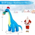thumbnail image 3 of Costway 10 ft Christmas Inflatable Dinosaur, Christmas Lighted Green Dinosaur Bite Gift, 3 of 10