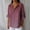 A_ Wine, variant on Women's V-Neck Single Button Black White Abstract Brush Stroke Linen Blouse Casual Half Sleeve Loose Tops Beige S