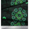 thumbnail image 3 of Soimoi Poly Georgette Fabric Sacred Geometry & Filigree Damask Print Sewing Fabric Yard 52 Inch Wide, 3 of 3