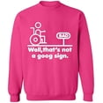 thumbnail image 2 of OXI Crewneck Sweatshirt - Well,That's Not a Goog Sign,Basic Casual Sweatshirts for Men's and Women Fleece Sweatshirt Long Sleeve- Heliconia Small, 2 of 2