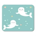thumbnail image 1 of NUDECOR Blue Cute Cartoon Seals in The Sea Baby Character Drawing Face Mousepad Mouse Pad Mouse Mat 9x10 inch, 1 of 1