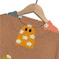 thumbnail image 5 of YVNAURA Women‘s Halloween Knitted Pullover Sweater Funny Pumpkin Graphic Crewneck Outfit Cozy Warm Fall Winter Spooky Season Top Casual Daily Wear 1 Pack, Brown,XXL, 5 of 7