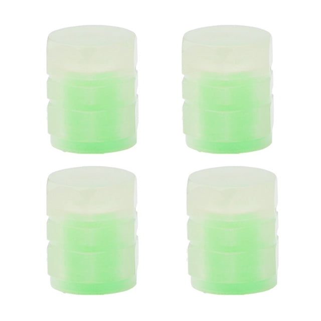 Cubierta luminosa para válvula de neumático, vástago de válvula de rueda iluminado de goma resistente al agua, fluorescente, para vehículo, 4 Uds.