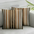 thumbnail image 3 of Brown Striped Throw Pillow Cover Multicolor Velvet Cushion Cover Modern Bohemian Pillowcase for Sofa Couch Bedroom Living Room Home Christmas Decoration,, 3 of 7