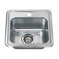thumbnail image 2 of Wells Sinkware CMT1515-6 15 in. 22 Gauge Drop-in Single Bowl Stainless Steel Bar Sink, 2 of 2