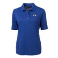 thumbnail image 2 of Women's Cutter & Buck Blue Los Angeles Rams Virtue Eco Pique Recycled DryTec Polo, 2 of 3