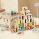 thumbnail image 1 of Juego de bloques de madera de 27 piezas para niños pequeños: bloques educativos con alfabeto, números y patrones, con caja de almacenamiento., 1 of 6