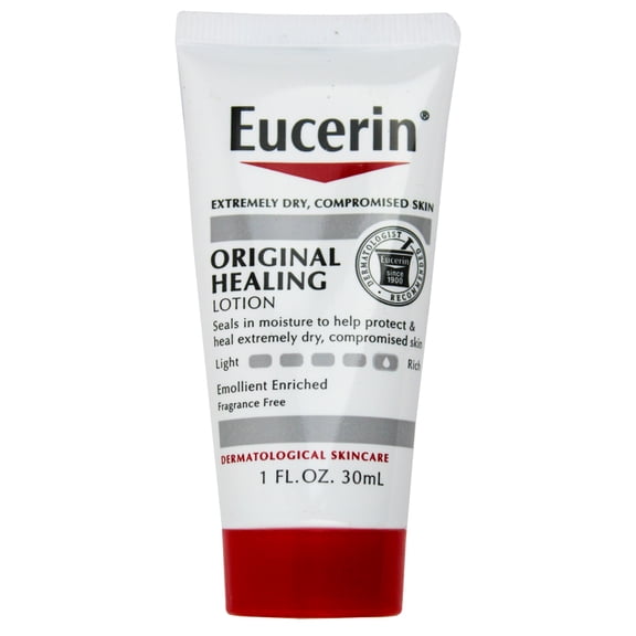 Eucerin Original Healing Lotion Extremely Dry Compromised Skin 1 fl oz Unscented
