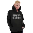 thumbnail image 3 of Making Herstory Her Story Feminist Women Plus Size Graphic Pullover Hoodie Brisco Brands 2X, 3 of 4