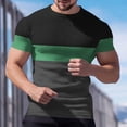thumbnail image 2 of Bxsruta Men'S Loose Fit Elastic Print T-Shirt with Round Neck and Short Sleeve for Casual Spring and Summer Wear, XL, 2 of 7