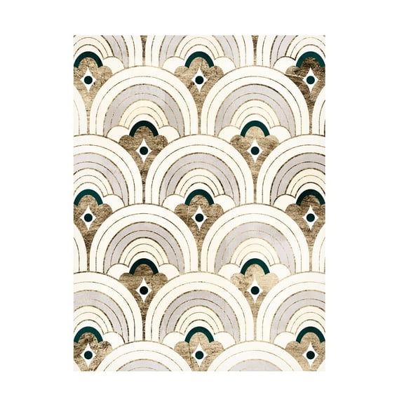 Victoria Barnes 'Deco Patterning IV' Canvas Art