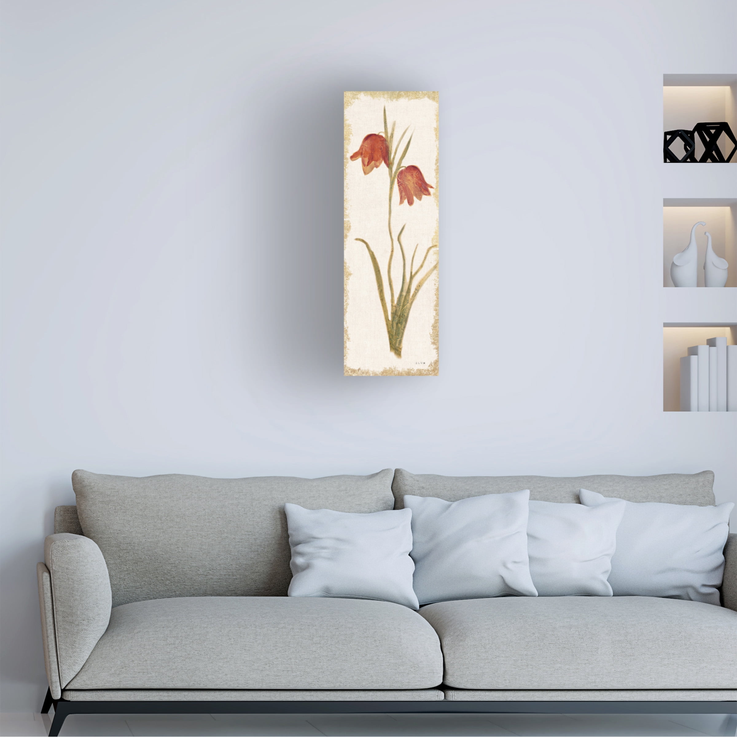 Cheri Blum 'Red Tulip Panel Light' Canvas Art