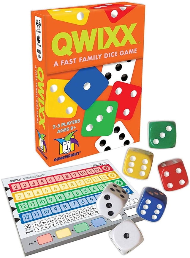 A Fast Family Dice Game Multi-colored Gamewright Qwixx 5" 