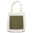 thumbnail image 1 of Vintage Tote Bag, Old Fashioned Classical Pattern with Small Squares Chain Mesh Net Simple Tile, Cloth Linen Reusable Bag for Shopping Books Beach and More, 16.5" X 14", Cream, by Ambesonne, 1 of 2