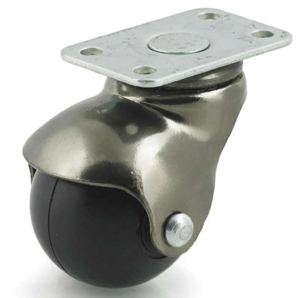 DH CASTERS CH15P2AB Swivel Ball Caster, 11/2 in Dia Wheel, 90 lb