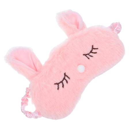 TELOLY Sleep Mask for Girls Cute Cartoon Style Pink Short Plush 1Pack Pink Sleeping Mask