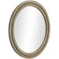 thumbnail image 6 of DecMode Brown Wood Washed Beaded Room Wall Mirror, 28" x 2" x 28", 6 of 13