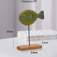 thumbnail image 2 of Peces De Madera, Decoración De Soporte, Estatua De Pescado, Decoración De Escritorio Para Bar De Oficina En Casa seitruly HA040697-05, 2 of 6