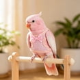 thumbnail image 5 of AuroraX Escape Proof Bird Harness Adjustable Parrot Walking Vest Nylon Reflective Buckle Comfort Breathable Bird Flight Jacket Pink, 5 of 7